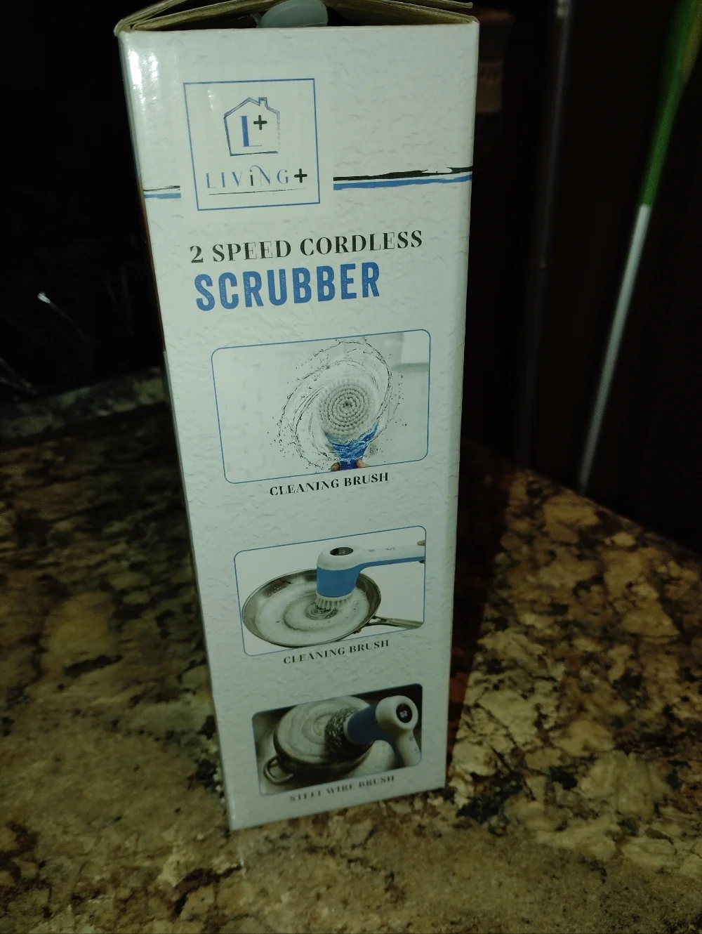 2-Speed Cordless Scrubber – White and Blue Multiple Uses Available Brand New